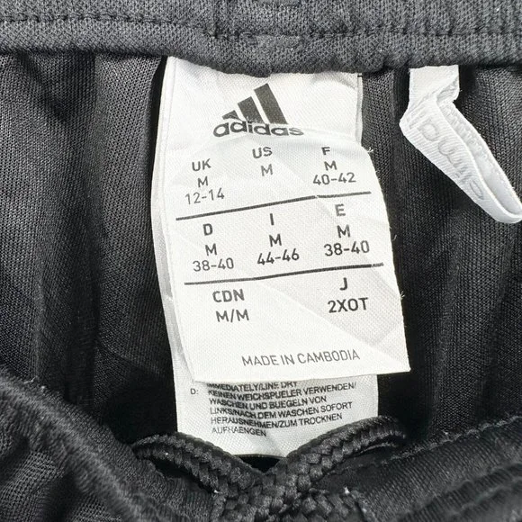 Adidas Shorts Womens Medium M (12-14) Black Striped Lightweight Adult Sport Run - Picture 2 of 10